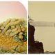 Left: “Monoculture Plains” (Barbara Ciurej and Lindsay Lochman) Right: “Cape Horn, Columbia River, Oregon” (Getty’s Open Content Program/Carleton Watkins)